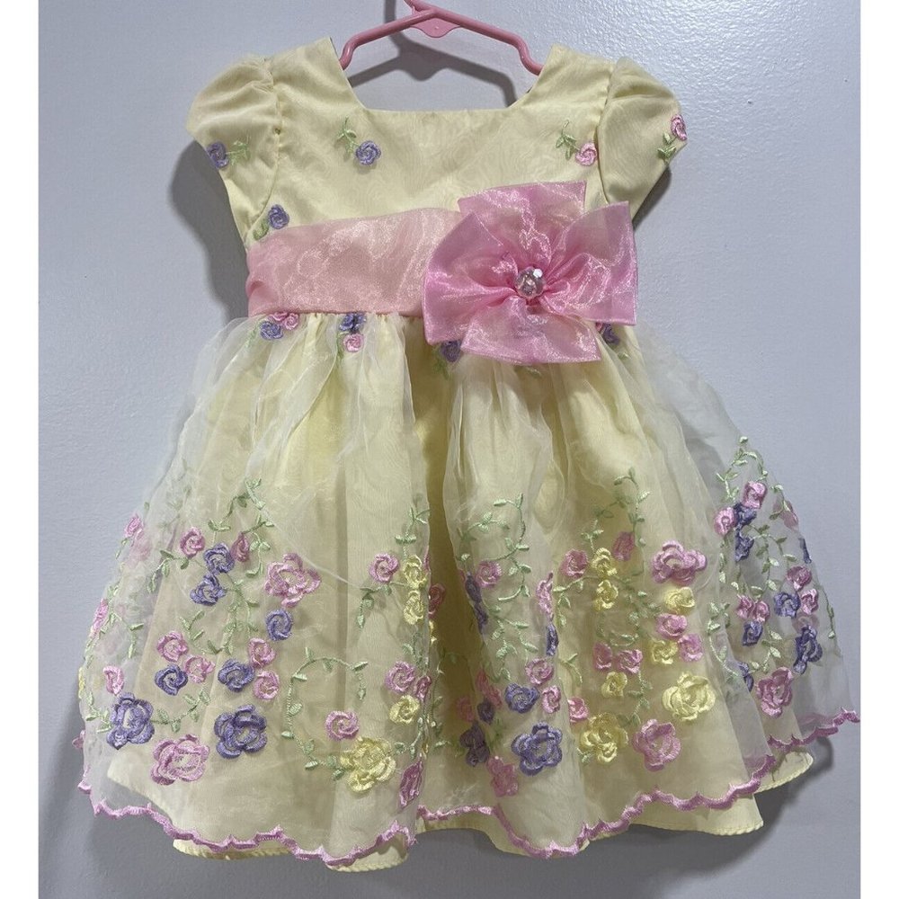 2/$15 ⭐️ Tona Michelle Girls Yellow Special Occasion Dress 2T
